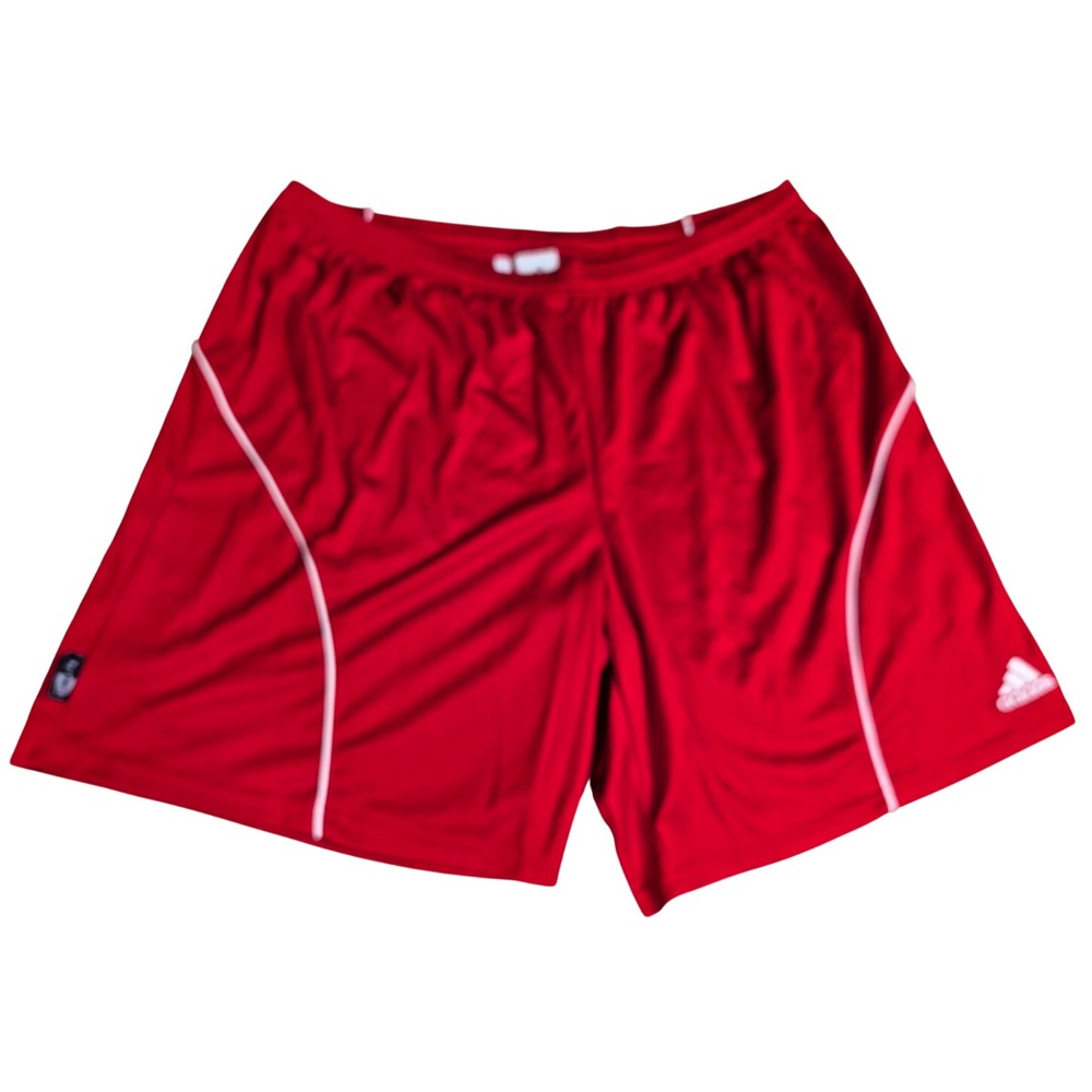 Adidas Clima365 Athletic Shorts Big Mens Plus Size 2XL Red White Elastic Waist